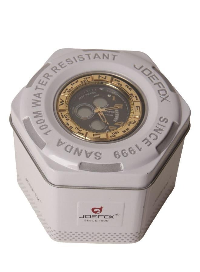JoeFox Men’s JOEFOX Sports Wristwatch – Analog & Digital Display, Modern Design in Blue and Gold - Image 3